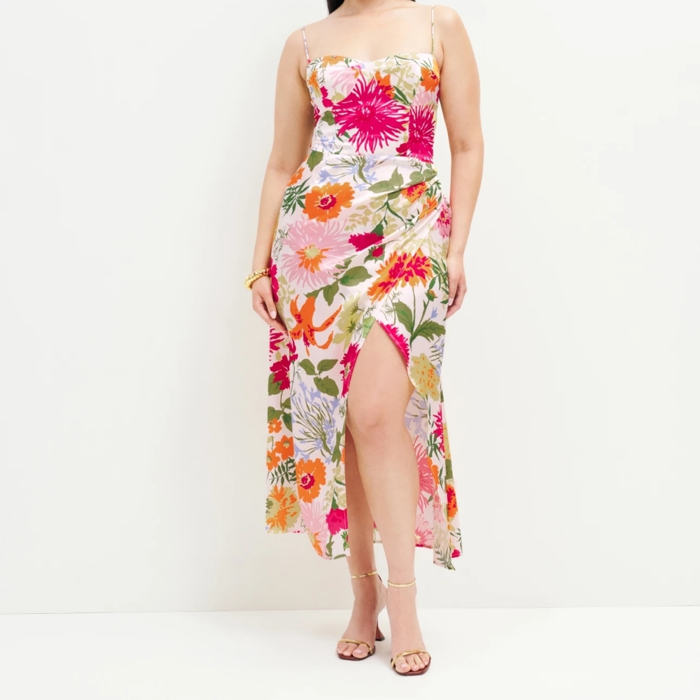 Reformation Marguerite Silk Dress in Fabrizia - Size 6